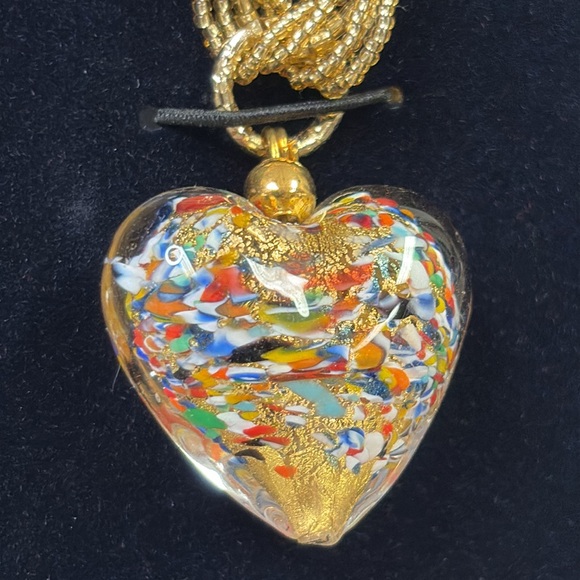 Murano Confetto Heart Pendant, Chain & Bracelet - Picture 11 of 11